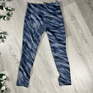 Athleta Blue Tie-Dye Leggings